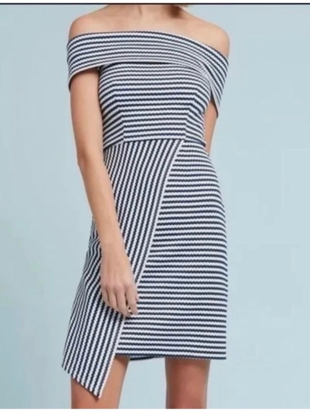 Hutch Anthropologie Blue And White Dress Size XS